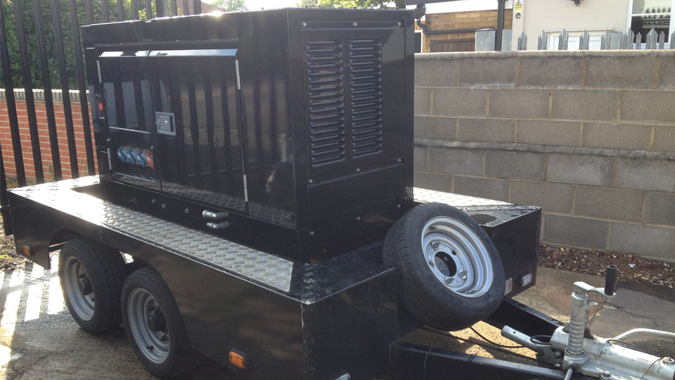 Gloucestershire Stage Hire 20KVA Ultra Silent Road Towable Diesel Generator